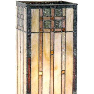 Lampa podłogowa Tiffany kolorowe szkło 18x45 cm