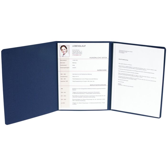 Folder 3-Piece Manila Linen Dark Blue