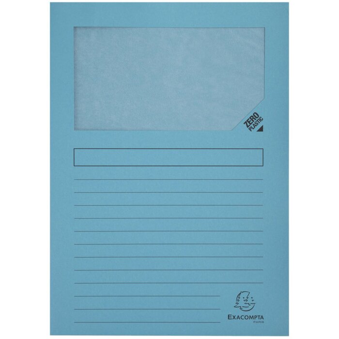 pakiet 25 teczek Forever A4 Window Folders - Light Blue