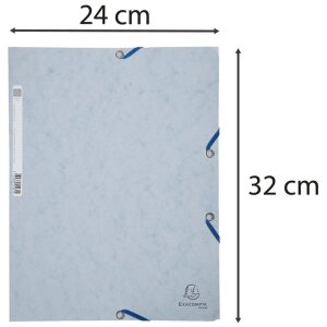 Exacompta Teczka z gumką 3 klapy Manila Karton DIN A4 Jasnoszary