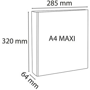 Segregator ringowy z mocnego PP 2,8mm z 4 ringami 40mm w kształcie litery D 67mm grzbiet, 3 zewnętrzne i 2 wewnętrzne tuleje, Krea Cover, DIN A4 extra wide Czarny