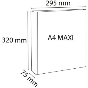 Segregator ringowy z mocnego PP 2,8mm z 4 pierścieniami 50mm w kształcie litery D 78mm grzbiet, 3 zewnętrzne i 2 wewnętrzne tuleje, Krea Cover, DIN A4 extra wide Red