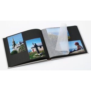 Walther Lniany album fotograficzny BLACK WHITE czarny 26x25 cm 50 czarnych stron