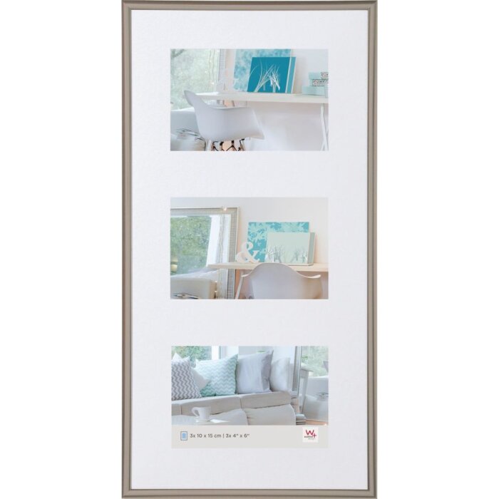 New Lifestyle Gallery Frame 3x 10x15 cm - szara