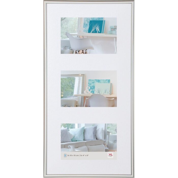 Walther Gallery Frame New Lifestyle silver 3 zdjęcia 10x15 cm