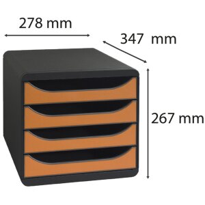 Big-Box Classic myszka szary-mandarynka pojemnik na szuflady