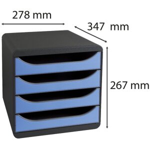 Big-Box Classic mysz szary-niebieski pojemnik na szuflady