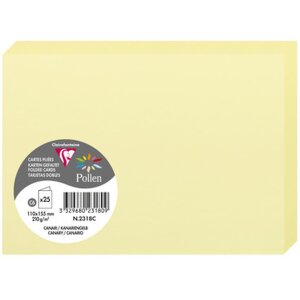 Karta C6 podwójna 210g Canary Yellow