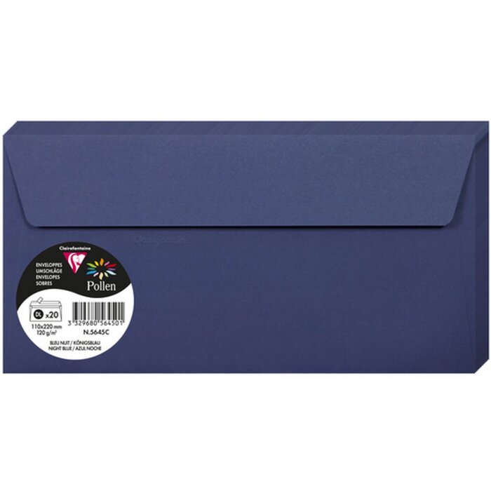 Koperta DL Pyłek kwiatowy 120g Royal Blue