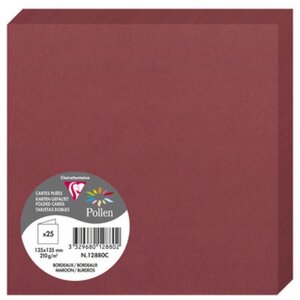 Karta podwójna Pyłek 135x135 bordeaux