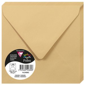 Pyłek kopertowy 20 sztuk karmel 140x140 mm 120g