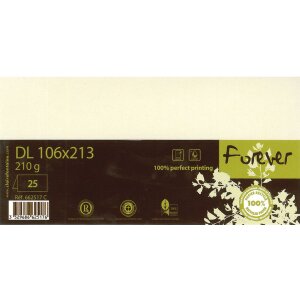 Double Card Forever DL 210g ivory 25 sztuk 106x213mm