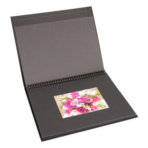 HNFD Photo Album BELDA Linen black 22x29,7 cm 30 czarnych stron