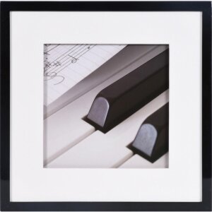 Ramki z drewna fortepianowego 30x30 cm czarny efekt 3D