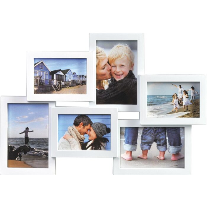 Holiday Gallery Frame 6 Photos white