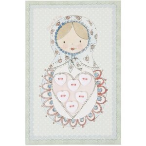 Karta BABY GIRL z cekinami 10x15 cm