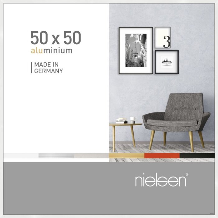 Nielsen Ramka aluminiowa Pixel 50x50 cm biała błyszcząca