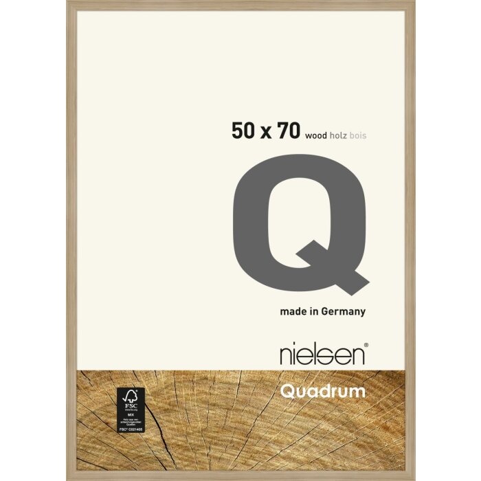 Nielsen Drewniana ramka zatrzaskowa Quadrum 50x70 cm dąb naturalny