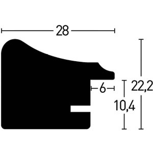 Nielsen Ramka drewniana Derby 40x50 cm złota