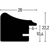 Nielsen Ramka drewniana Derby 40x50 cm złota