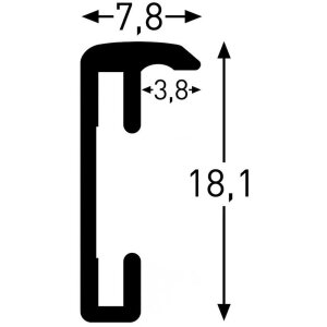 Nielsen Accent Rama aluminiowa 10x15 cm srebrna błyszcząca