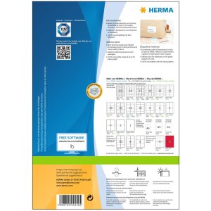 HERMA Etykiety adresowe Premium a4, biale 99,1x139 mm papier matowy 400 szt.