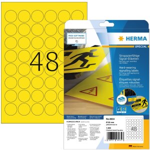 HERMA Etykiety sygnalizacyjne twarde a4 ø 30 mm...