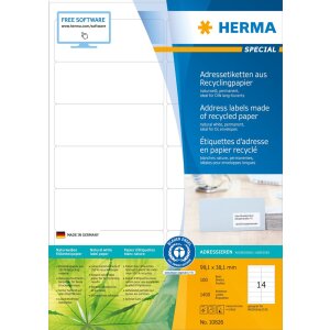 HERMA Etykiety adresowe a4 naturalne biale 99,1x38,1 mm...