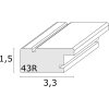 Deknudt Ramka drewniana S43RE 10x15 cm biała - srebrna krawędź