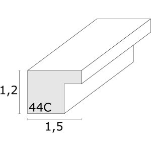 Deknudt Rama drewniana MDF S44C 13x18 cm srebrna