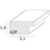 Deknudt Rama plastikowa S42P srebrna 30x40 cm