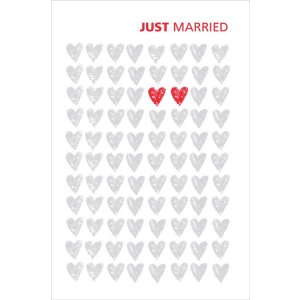 Artebene Card Just Married Hearts Kartka ślubna